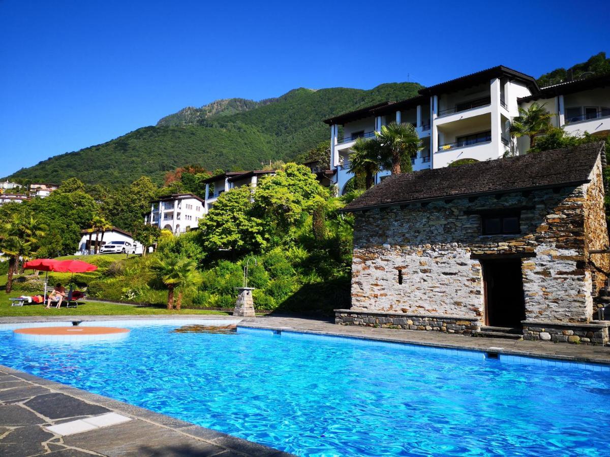 1 Zimmer Apartment Mit Seesicht Und Pool Gambarogno Exteriér fotografie